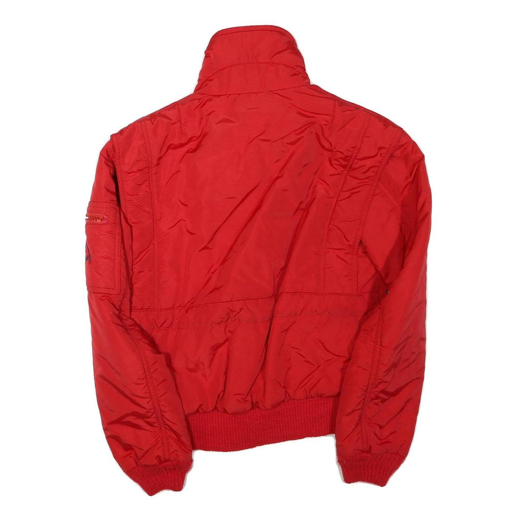 HEAD Mens Red Jacket S Polyester Blend Plain Zip Closure Casual Sport Style