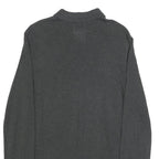 POLO RALPH LAUREN Mens Black Long Sleeve Plain Polo Shirt S Cotton Blend