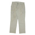 CARHARTT Mens Cotton Blend Beige Relaxed Straight Trousers W34 L32 Workwear