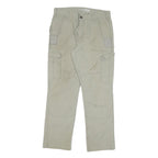 CARHARTT Mens Cotton Blend Beige Relaxed Straight Trousers W34 L32 Workwear