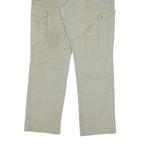 CARHARTT Mens Cotton Blend Beige Relaxed Straight Trousers W34 L32 Workwear