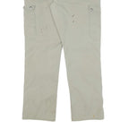 CARHARTT Mens Cotton Blend Beige Relaxed Straight Trousers W34 L32 Workwear
