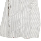 TOMMY HILFIGER Womens White & Grey Stripe Blazer Cotton Jacket M Tailored