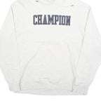 CHAMPION Mens White Hoodie 2XL Cotton Blend Pullover Printed Logo