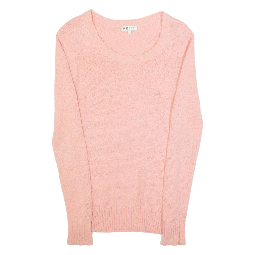 REISS Womens Jumper Pink Tight Knit XS