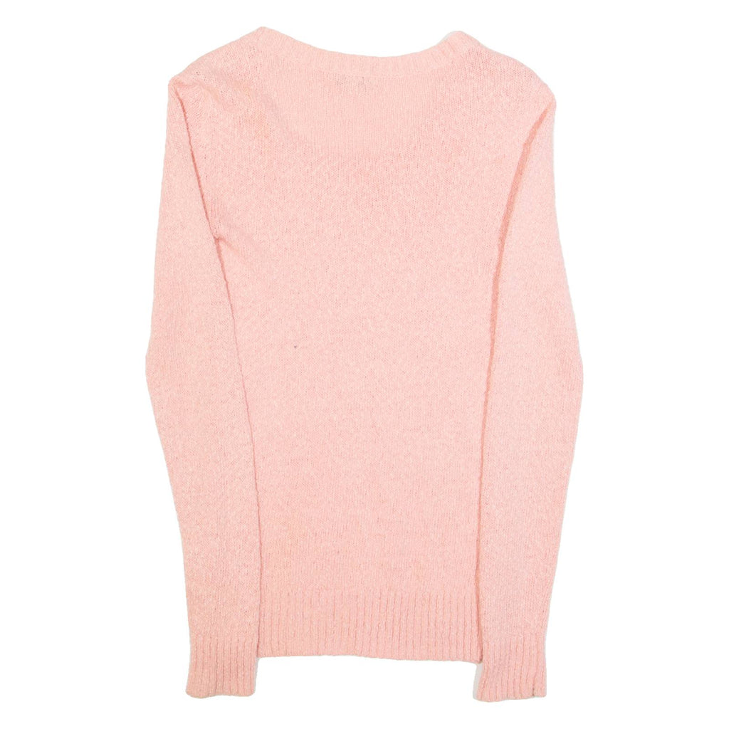 REISS Womens Jumper Pink Tight Knit XS