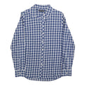 BANANA REPUBLIC Womens Blue & White Check Shirt S Tailored Fit Cotton Blend