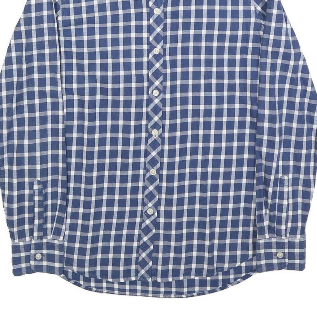 BANANA REPUBLIC Womens Blue & White Check Shirt S Tailored Fit Cotton Blend
