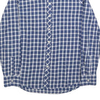 BANANA REPUBLIC Womens Blue & White Check Shirt S Tailored Fit Cotton Blend