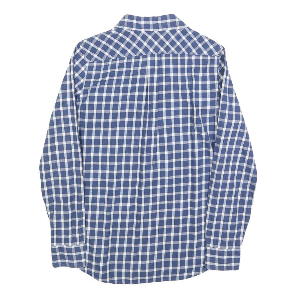 BANANA REPUBLIC Womens Blue & White Check Shirt S Tailored Fit Cotton Blend
