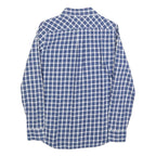 BANANA REPUBLIC Womens Blue & White Check Shirt S Tailored Fit Cotton Blend