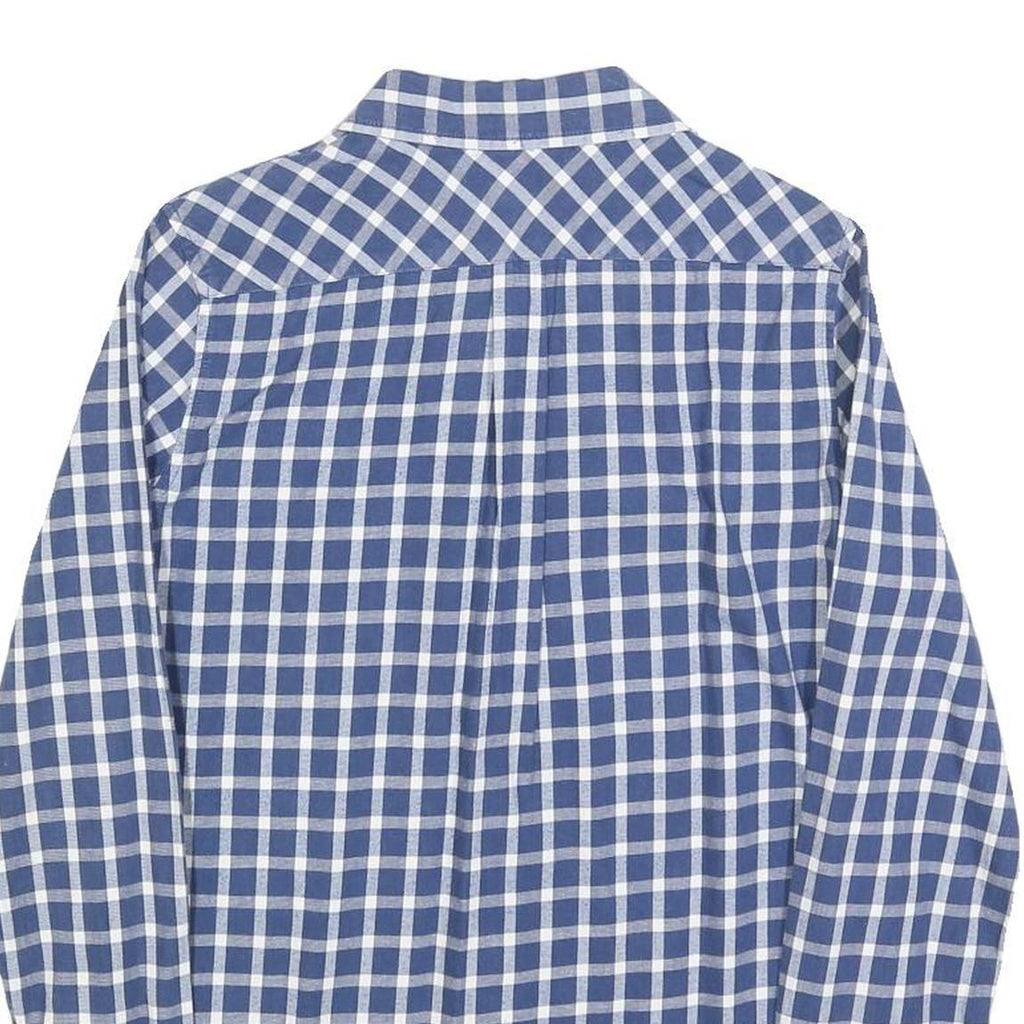 BANANA REPUBLIC Womens Blue & White Check Shirt S Tailored Fit Cotton Blend