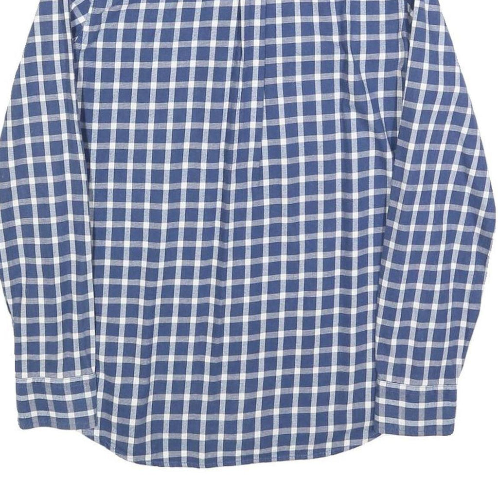 BANANA REPUBLIC Womens Blue & White Check Shirt S Tailored Fit Cotton Blend