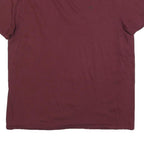 CALVIN KLEIN Mens Maroon Cotton Blend T-Shirt L Short Sleeve Crew Neck Classic