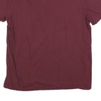 CALVIN KLEIN Mens Maroon Cotton Blend T-Shirt L Short Sleeve Crew Neck Classic