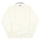 K-WAY Mens White & Navy Casual Jacket M Polyester Blend Plain Zip Fastening