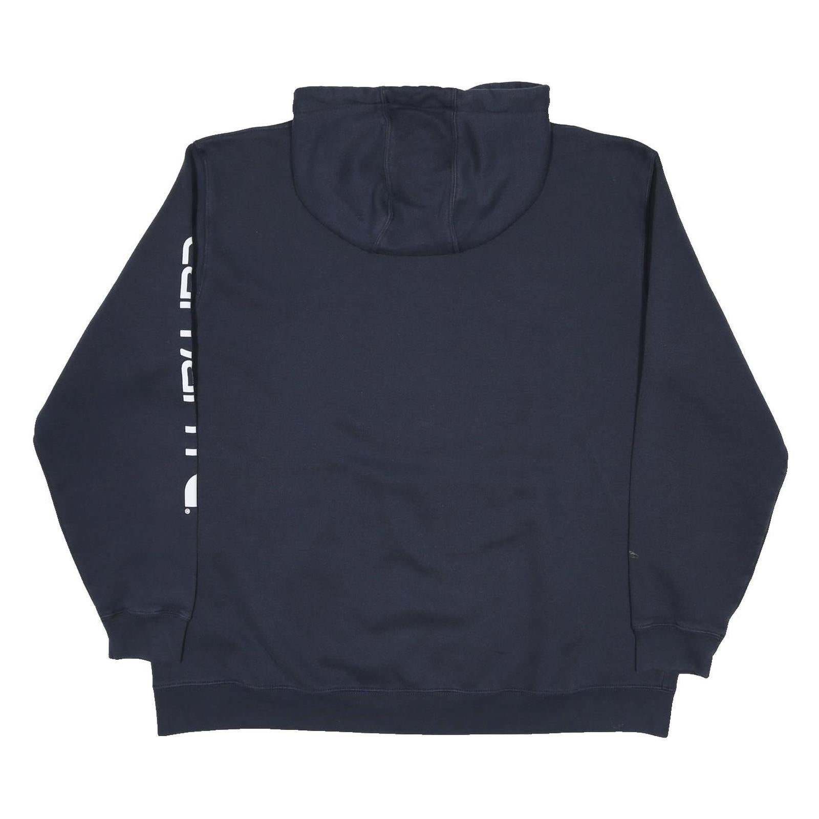CARHARTT Mens Navy Blue Logo Print Hoodie 2XL Cotton Blend Casual