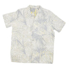 PARADICE BEACH CLUB Mens Beige & Grey Tropical Print Shirt M Lightweight Summer