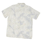 PARADICE BEACH CLUB Mens Beige & Grey Tropical Print Shirt M Lightweight Summer