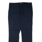 DICKIES Mens Trousers Blue Regular Straight W34 L31
