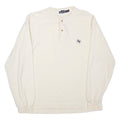 NAUTICA Mens T-Shirt Beige Long Sleeve Button Neck L