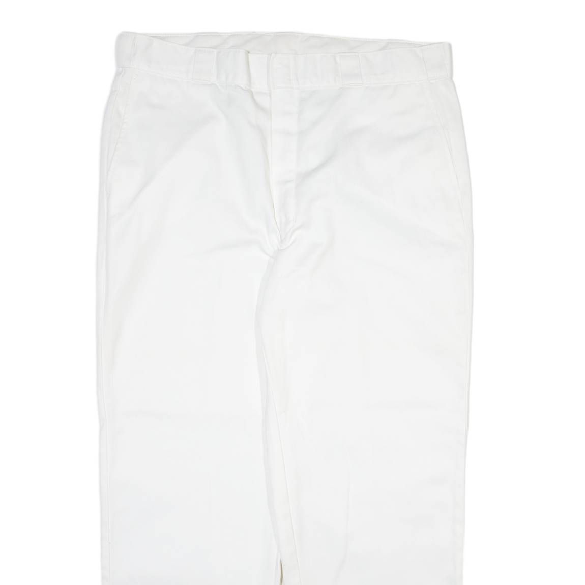 DICKIES Mens Trousers White Regular Straight W38 L30