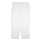 DICKIES Mens Trousers White Regular Straight W38 L30