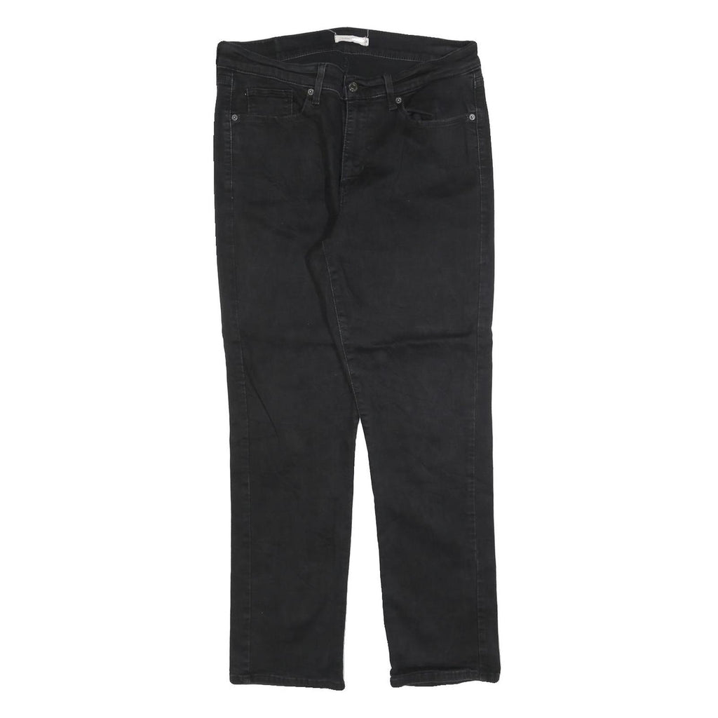 LEVI'S Womens Jeans Black Classic Straight Denim Raw W32 L30 Comfortable Stylish