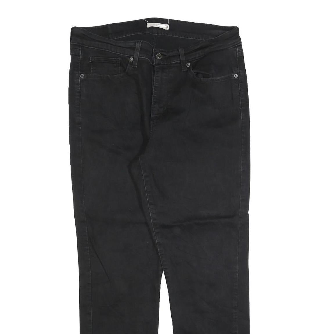 LEVI'S Womens Jeans Black Classic Straight Denim Raw W32 L30 Comfortable Stylish