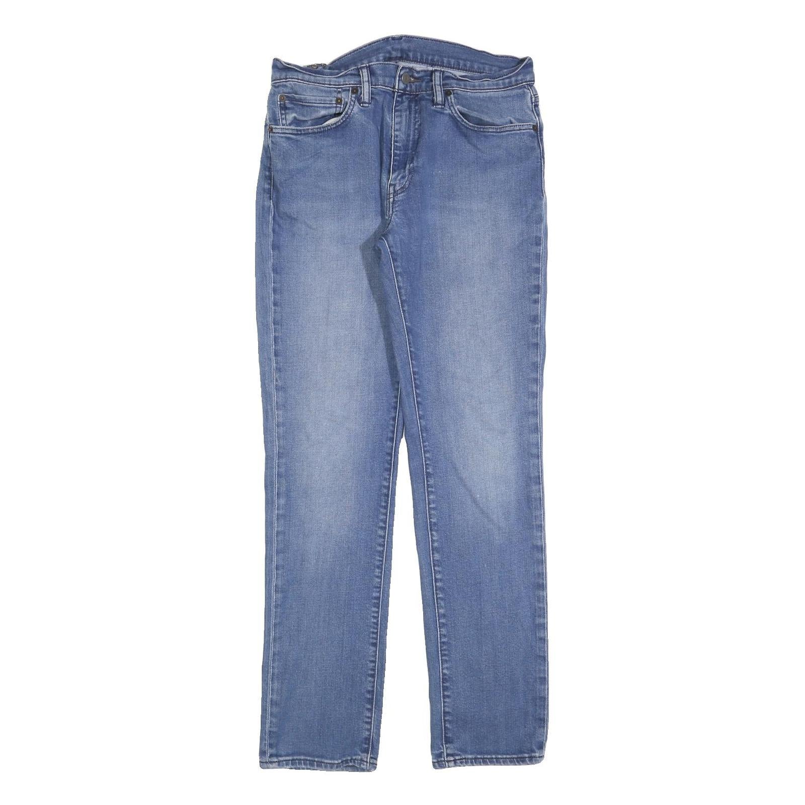 LEVI'S 511 Slim Mens Jeans Blue Denim Light W34 L32 Zip Cotton Blend Slim Fit