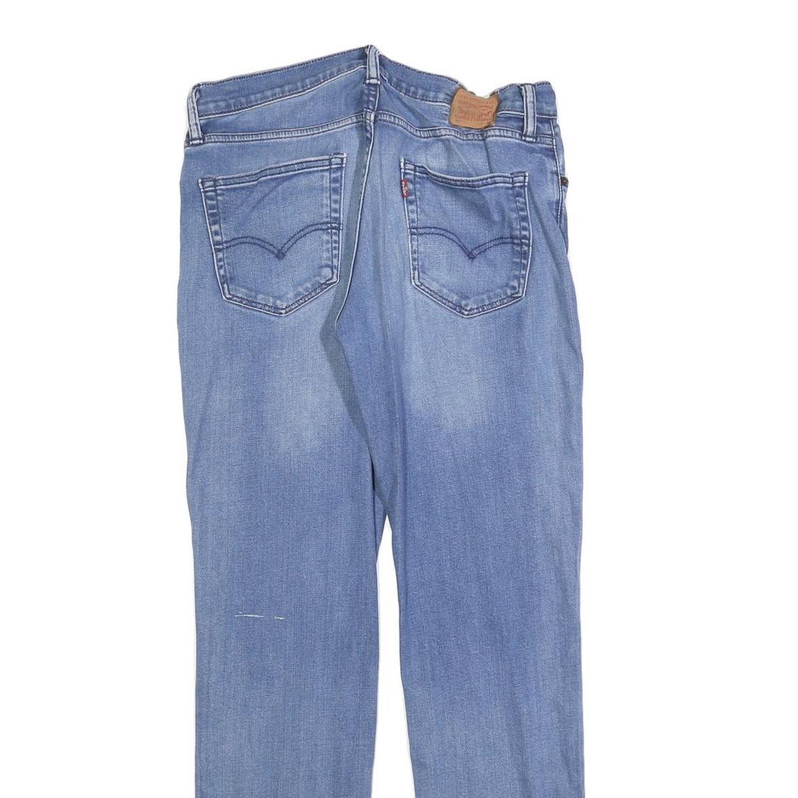 LEVI'S 511 Slim Mens Jeans Blue Denim Light W34 L32 Zip Cotton Blend Slim Fit