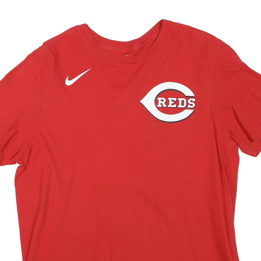 NIKE Womens Red Reds Graphic T-Shirt M Short Sleeve Crew Neck Votto 19 Printed