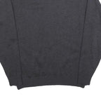 Mens Black Velvet Plain V-Neck Basic Knit Jumper XL Soft Lightweight Stylish