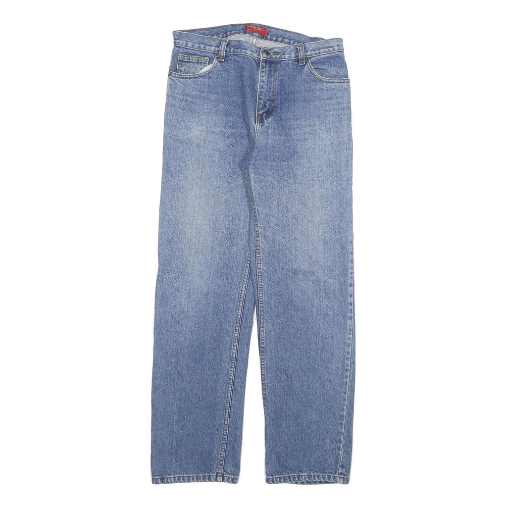 ATRIUM Mens Regular Fit Straight Leg Denim Light Blue Cotton Blend Jeans W32 L32
