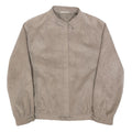 PLUS Womens Beige Button Jacket M Polyester Plain Elegant Casual Outerwear