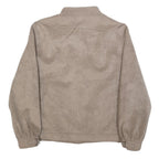 PLUS Womens Beige Button Jacket M Polyester Plain Elegant Casual Outerwear