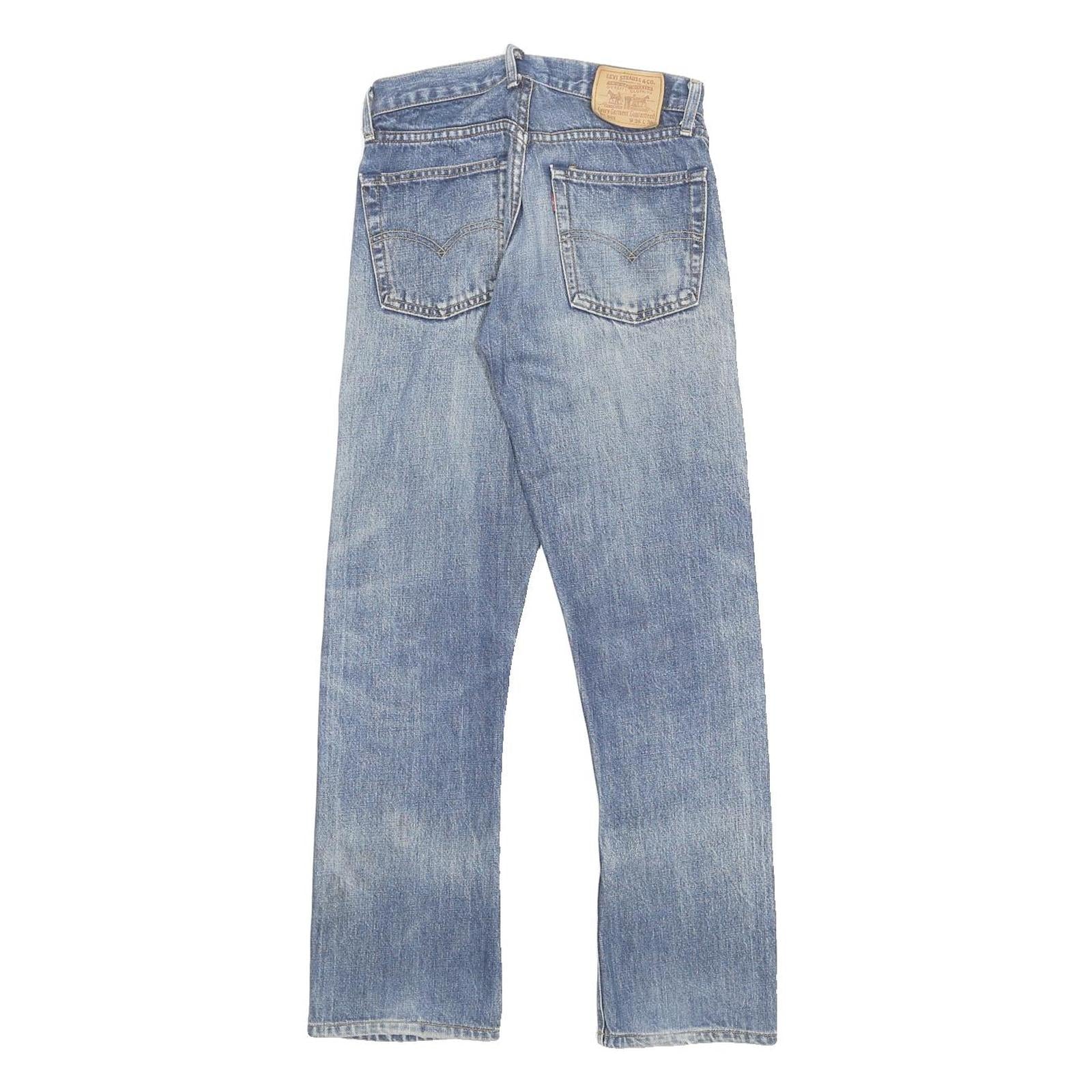 LEVI'S 503 Mens Jeans Blue Regular Straight Denim Medium W28 L29 Classic Zip