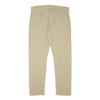 LEVI'S Mens Slim Beige Cotton Blend Zip Trousers W33 L28 Casual Classic
