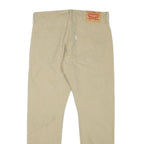 LEVI'S Mens Slim Beige Cotton Blend Zip Trousers W33 L28 Casual Classic