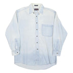 ROUNDTREE AND YORKE Mens Light Blue Shirt Cotton Blend XL Casual Button Down