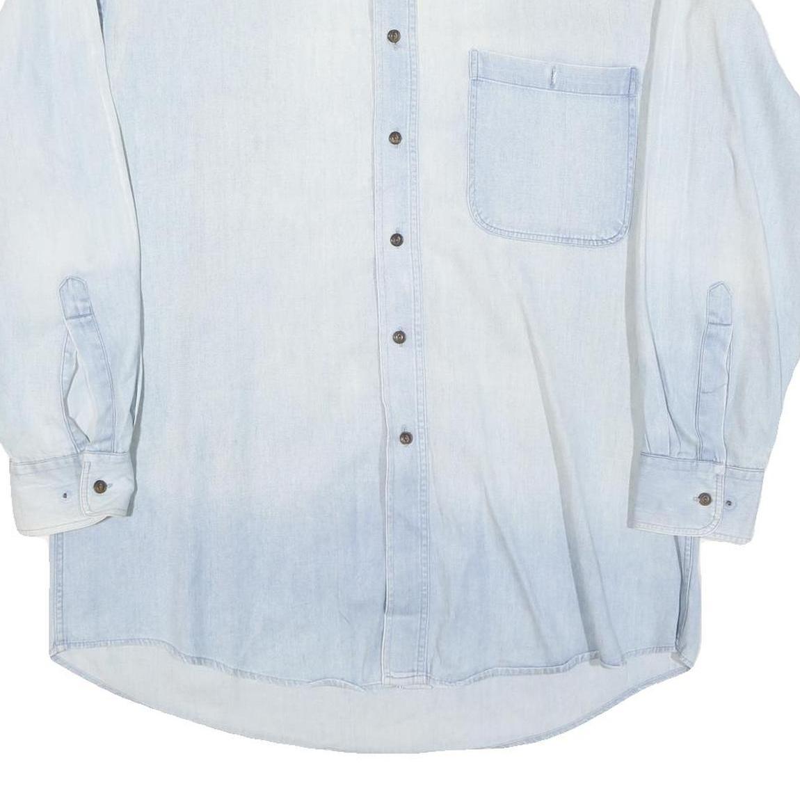 ROUNDTREE AND YORKE Mens Light Blue Shirt Cotton Blend XL Casual Button Down