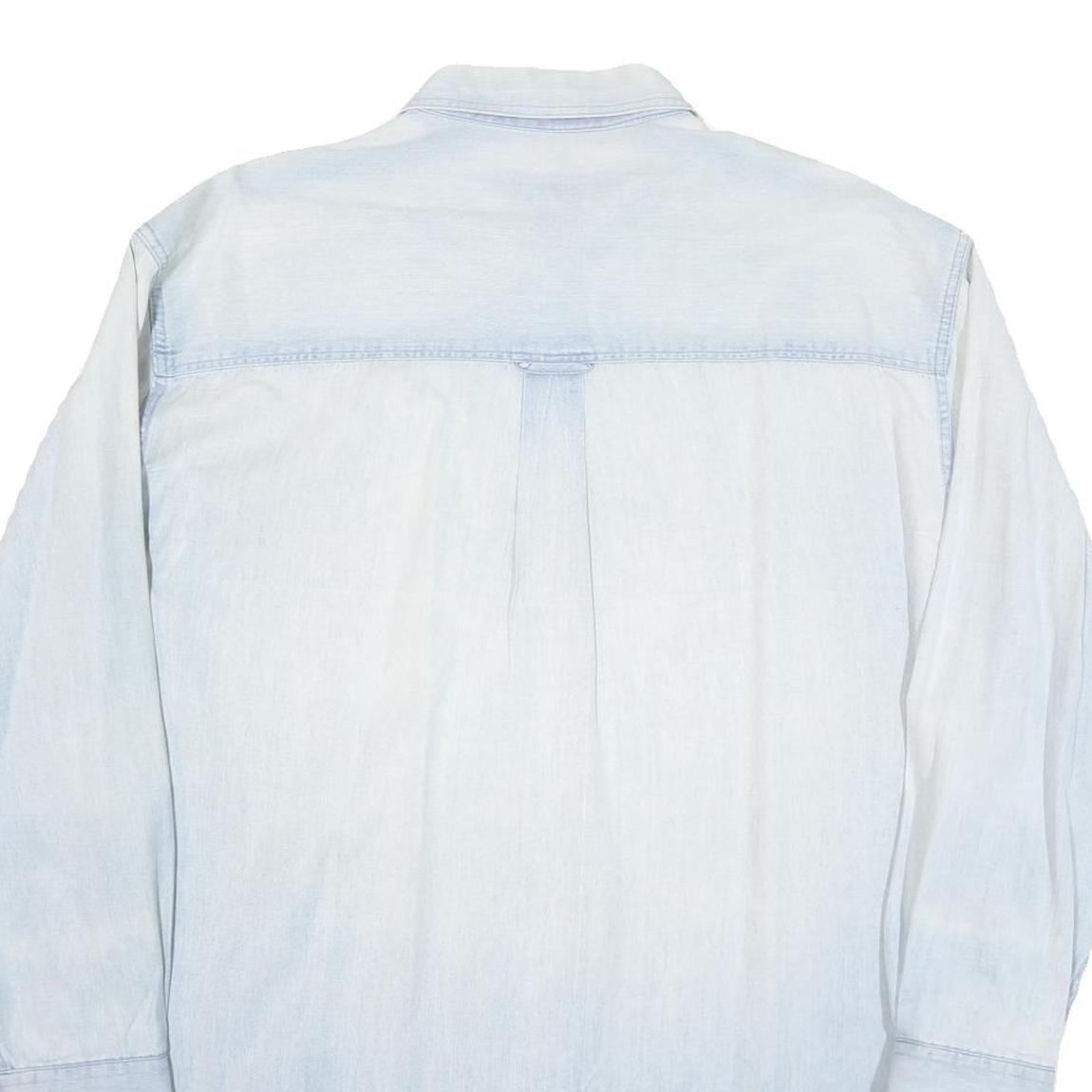 ROUNDTREE AND YORKE Mens Light Blue Shirt Cotton Blend XL Casual Button Down