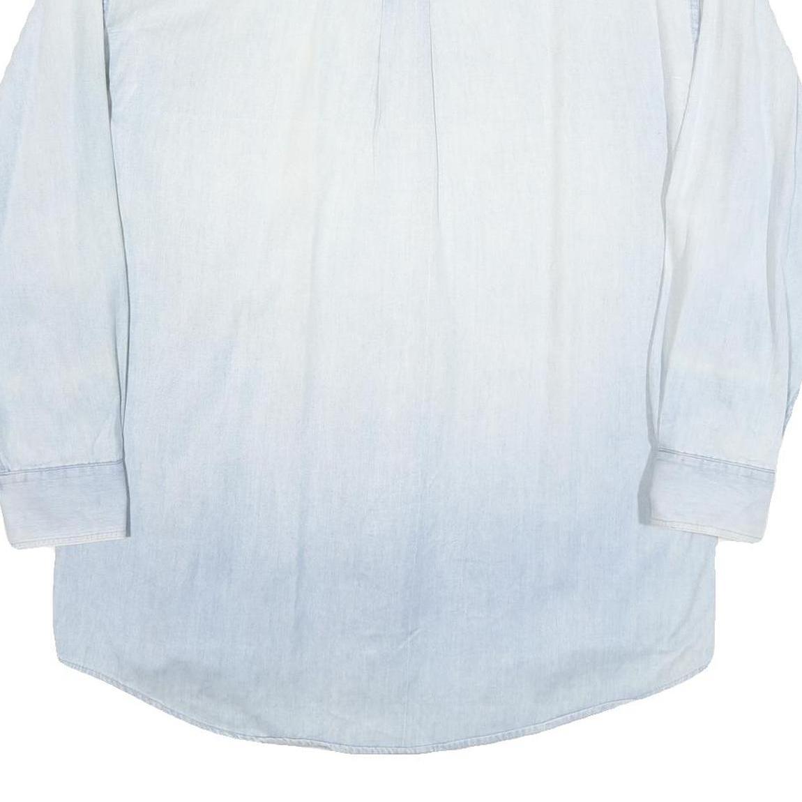 ROUNDTREE AND YORKE Mens Light Blue Shirt Cotton Blend XL Casual Button Down