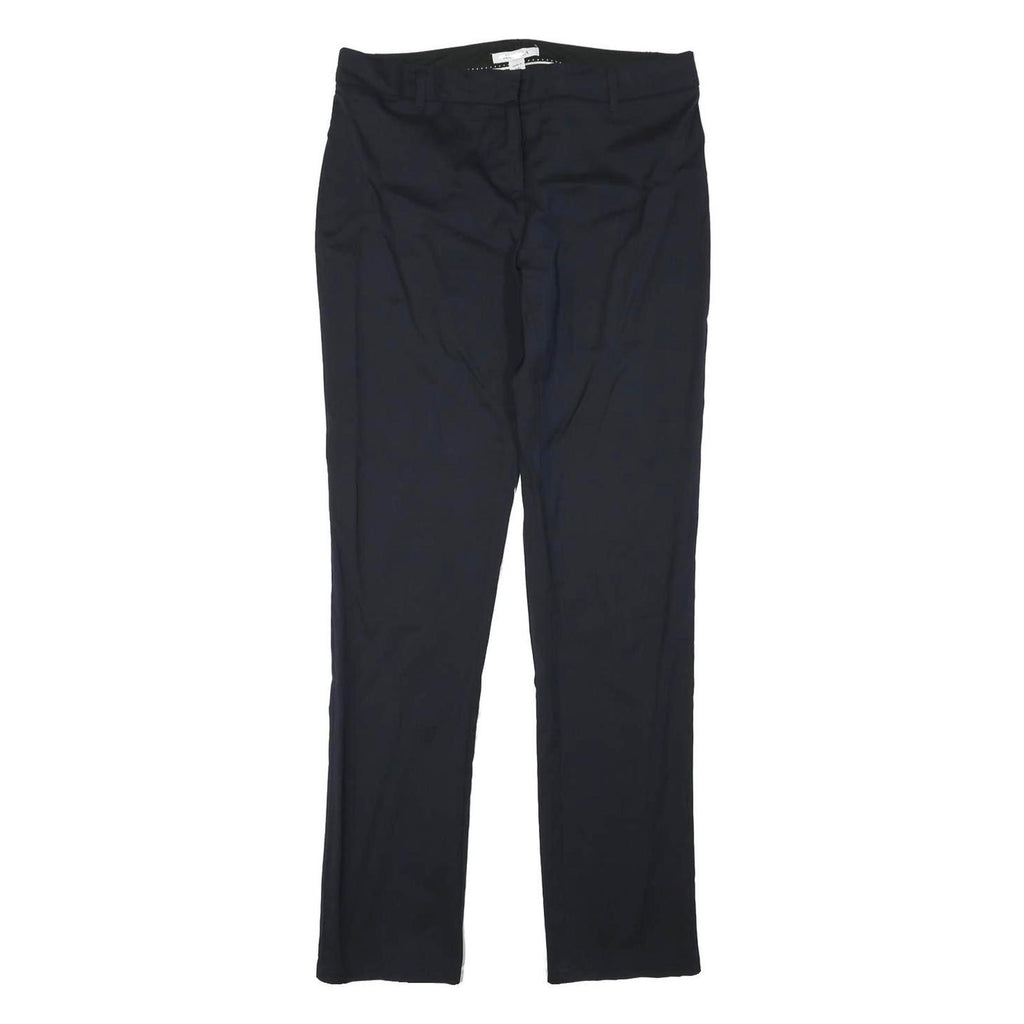 MARELLA Womens Cotton Blend Navy Slim Straight Trousers W32 L32 Smart Workwear