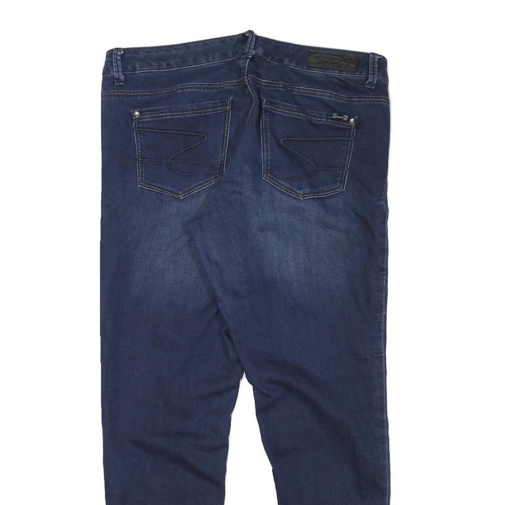 SEVEN7 Womens Jeans Blue Slim Skinny Denim Medium W36 L30 Stretch Cotton Blend