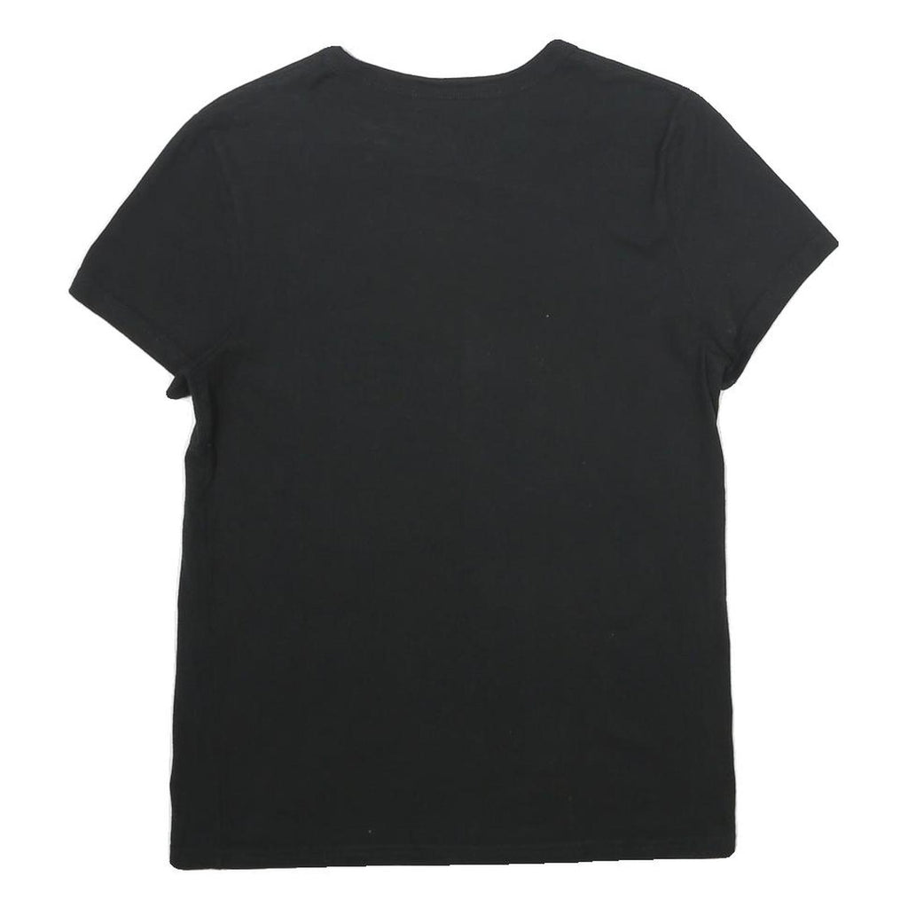 CHAMPION Womens Black T-Shirt XS Short Sleeve Crew Neck Cotton Casual Graphic