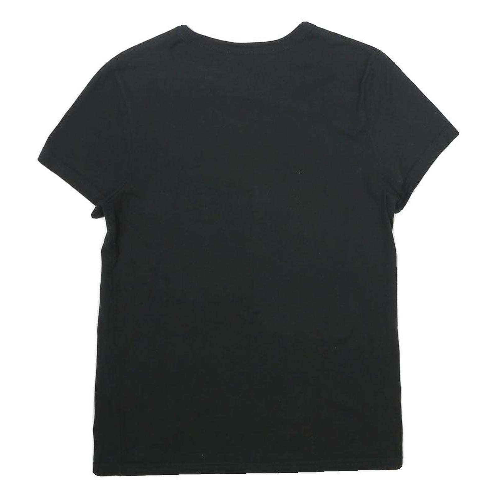 CHAMPION Womens Black T-Shirt XS Short Sleeve Crew Neck Cotton Casual Graphic