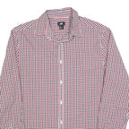 H&M Mens Red & Blue Check Shirt M Cotton Blend Casual Long Sleeve Button Collar