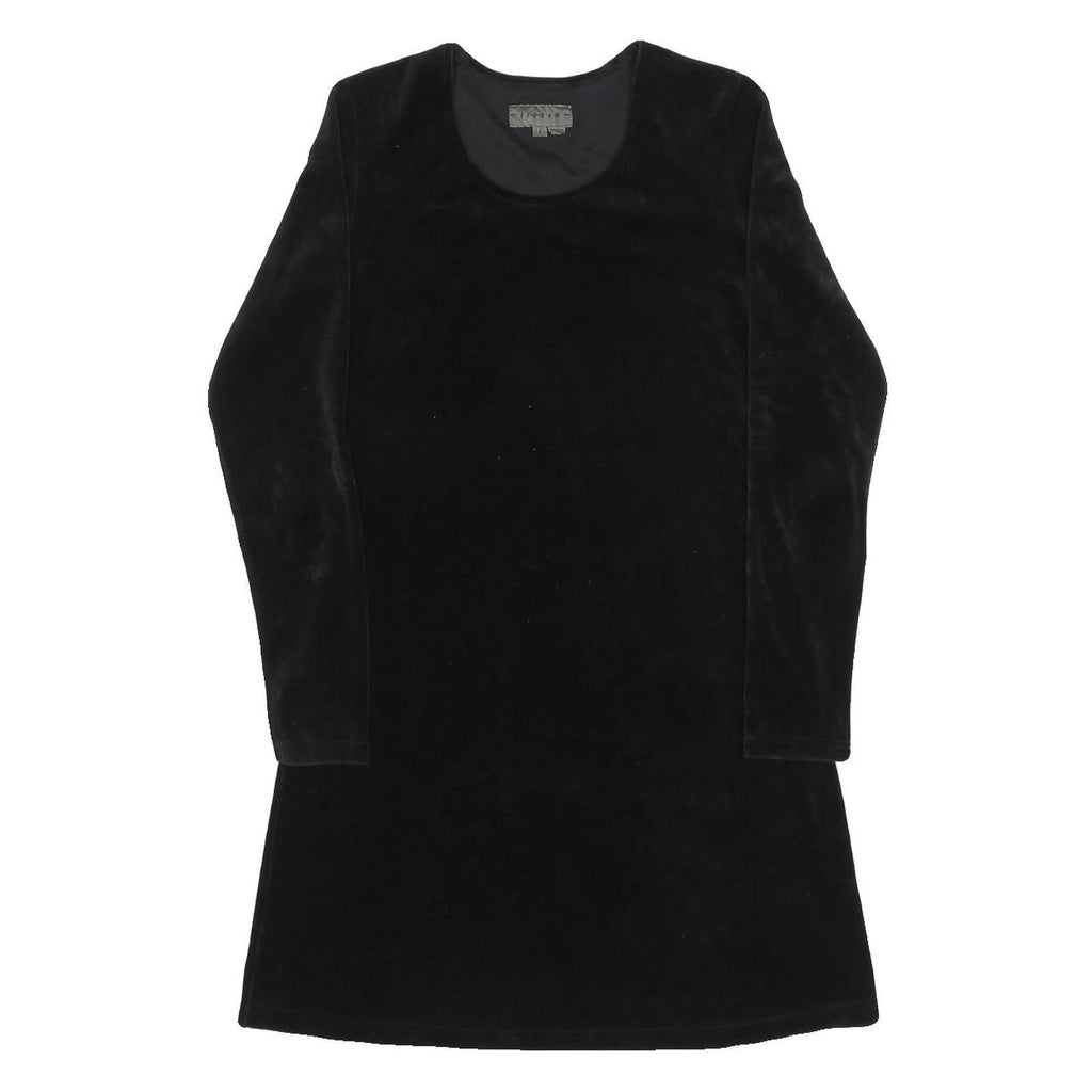 JIGSAW Womens Black Day Dress Polyester Blend Long Sleeve S Simple Classic