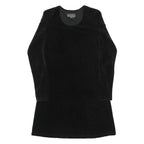 JIGSAW Womens Black Day Dress Polyester Blend Long Sleeve S Simple Classic